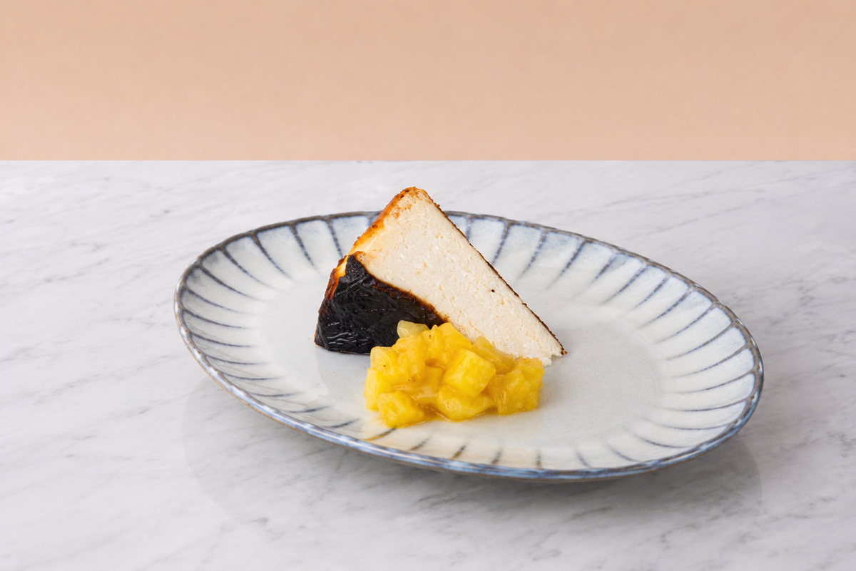 Cheesecake with passionfruit.