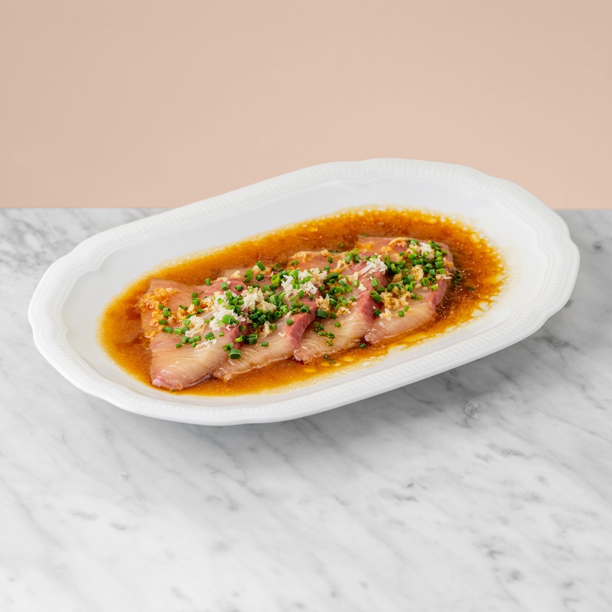 Hamachi with truffle ponzu and horseradish