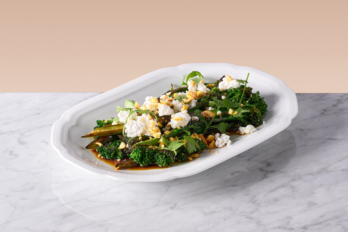Broccolini with spicy dressing