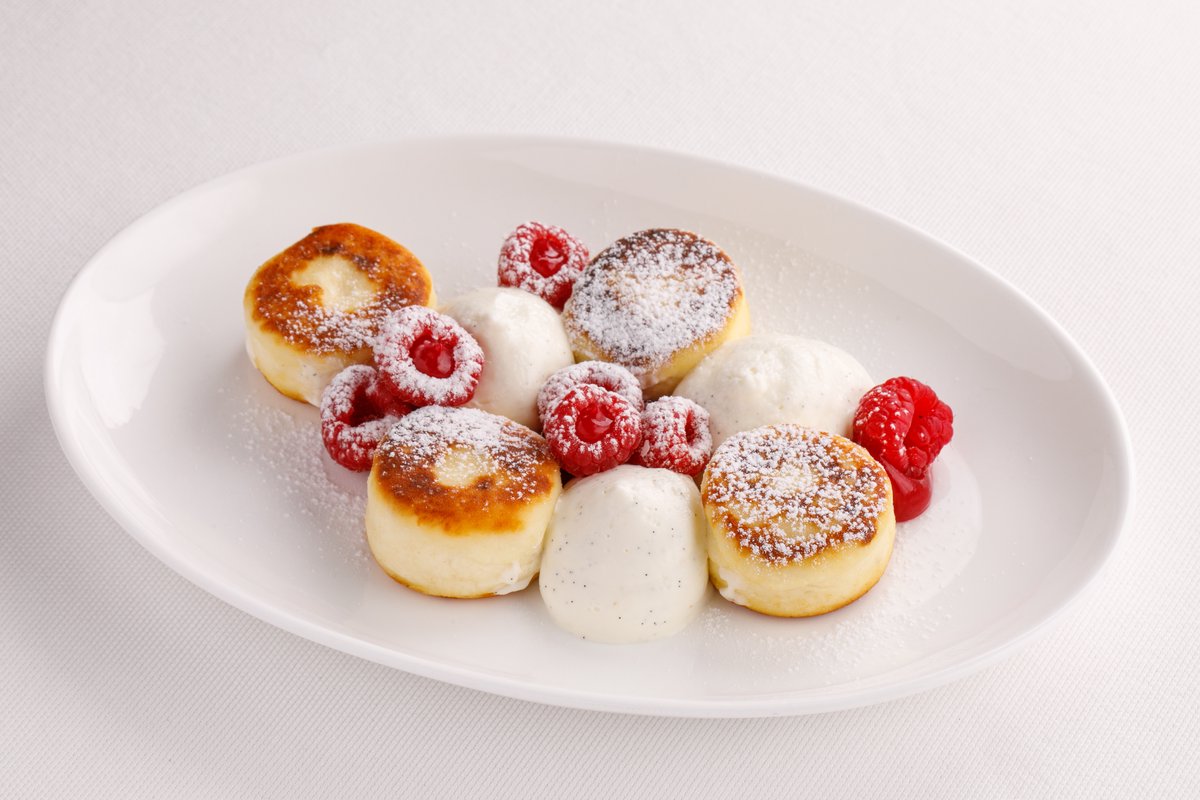 Сырники с малиной