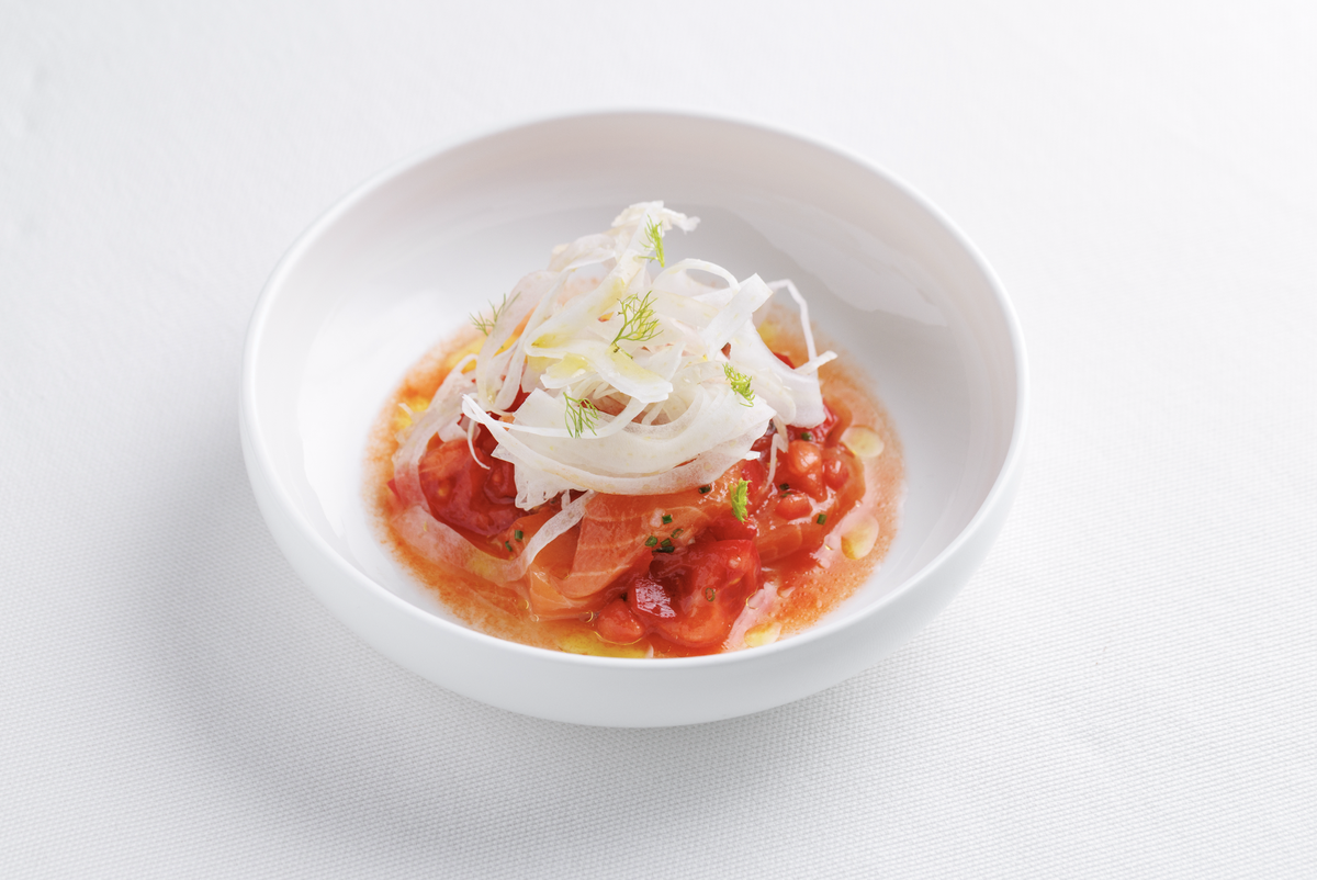 Севиче из лосося с фенхелем