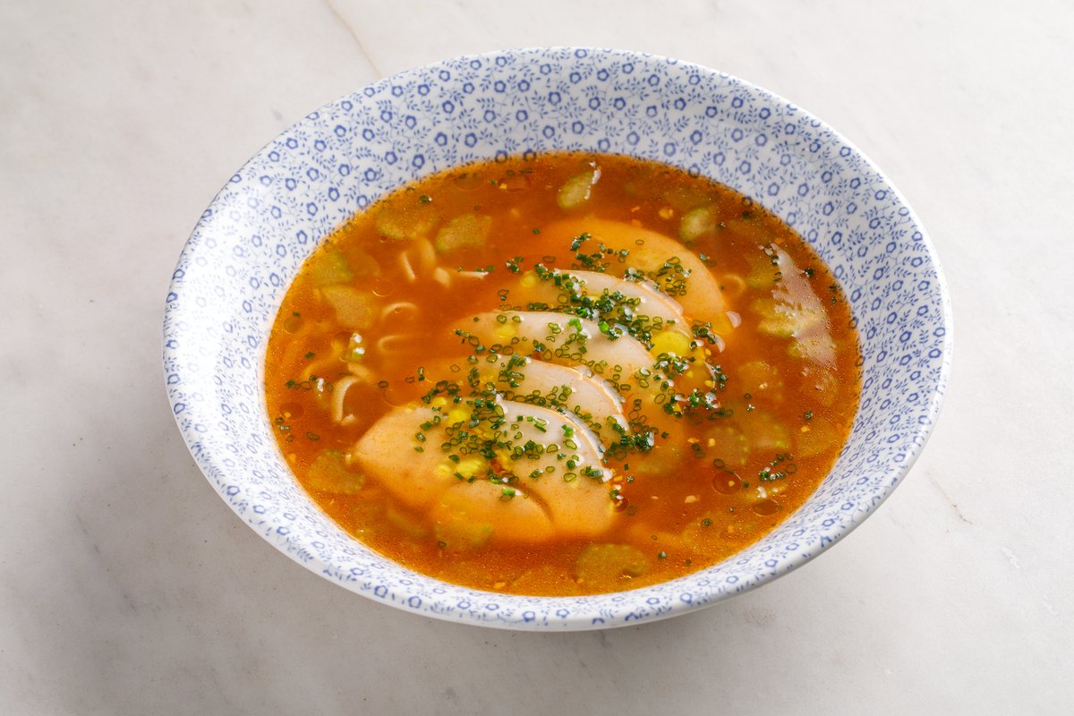 Куриный суп с копченой грудкой