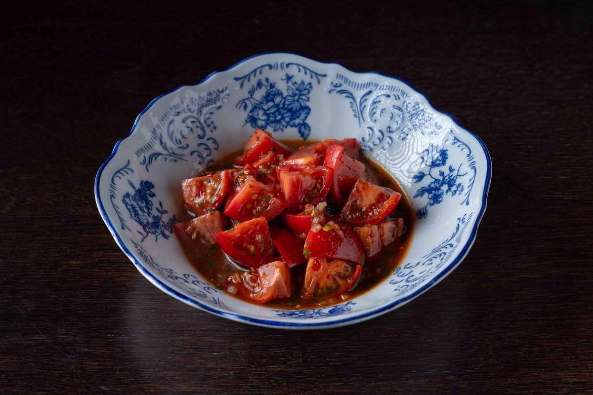 Севиче из томатов в остром соусе