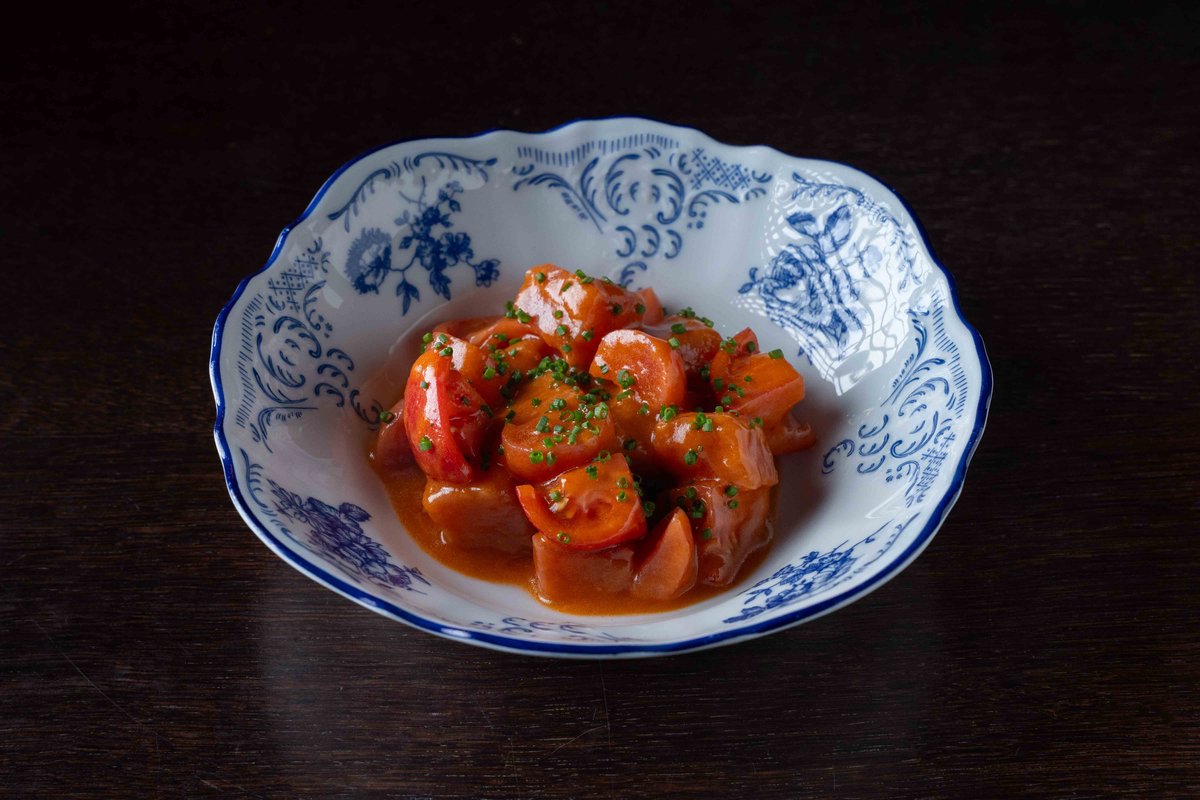 Севиче из тунца с кимчи редисом